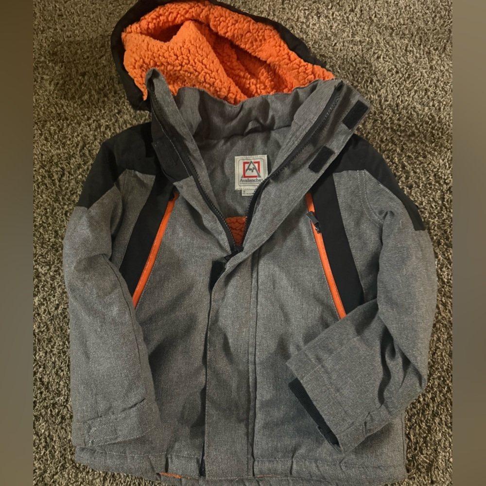 Avalanche Gray Jacket with Orange Lining